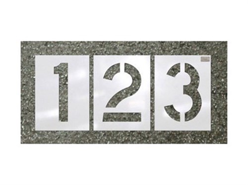 0-9 Rakamları (10 Rakam) Boyama Şablonu - Galvaniz Sac Levha 25x50cm