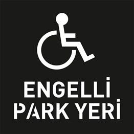 Aluminium Painting Stencil "Handicapped Parking"100x100 cm