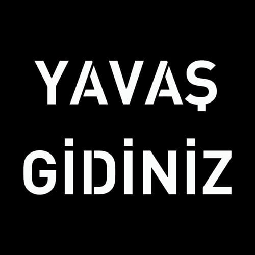 Yavaş Gidiniz Boyama Şablonu - Galvaniz Sac Levha 100x100cm