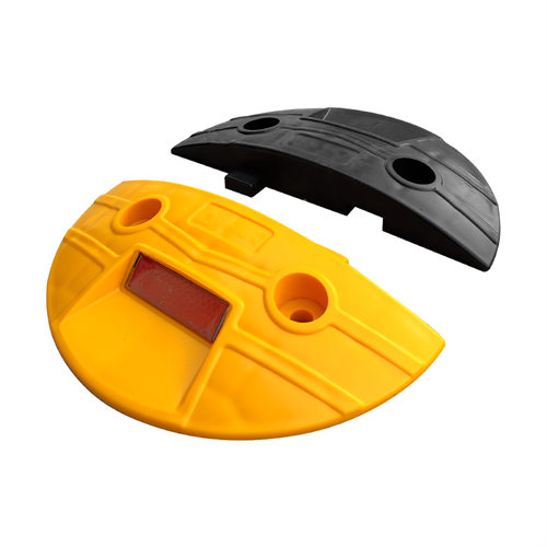 Road Stud with Cat Eyes & Reflector Black-Yellow