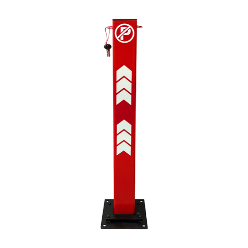 Kilitli Otopark Direği 75 cm, Çıkan Tip Kızaklı Park Bariyeri