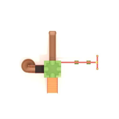 Çocuk Oyun Parkı Bir Kuleli, İki Kaydıraklı 5.5 x 4.5m