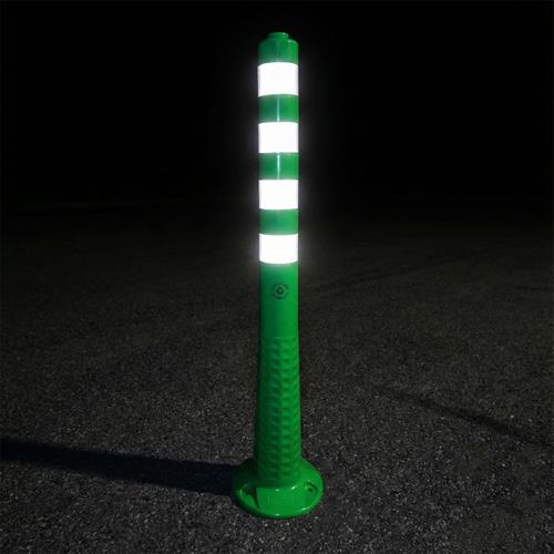 Green Delineator 100 x 8 cm TPE,  With Adapter