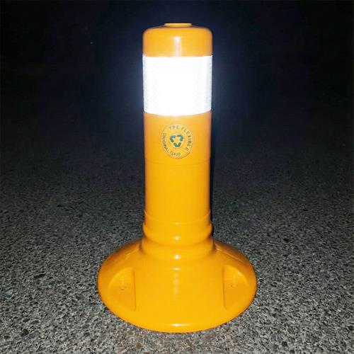 Yellow Delineator 30 x 8 cm TPE, With Adapter