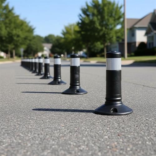 Black TPE Delineator 30 x 8 cm