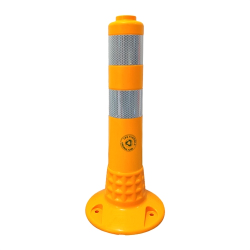 Yellow Delineator 45 x 8 cm TPE, With Adapter