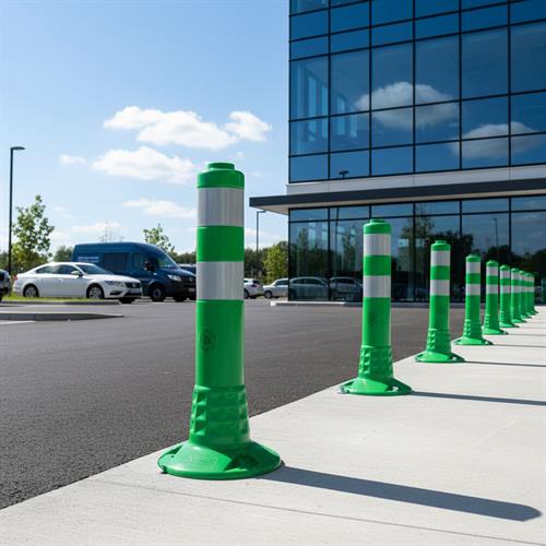 Green Delineator 45 x 8 cm TPE,  With Adapter