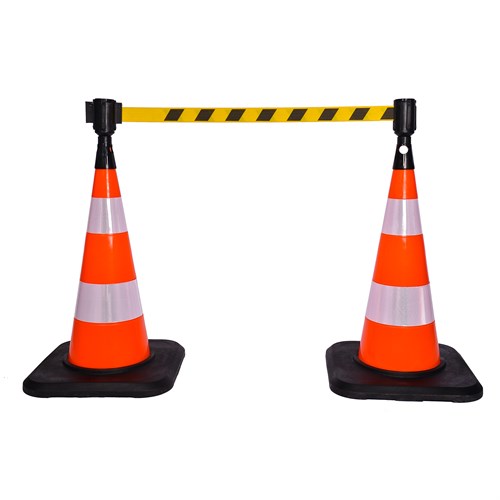 Delinatör, Koni ve Dikme İçin İkaz Şeritli Mekanizma Sarı-Siyah