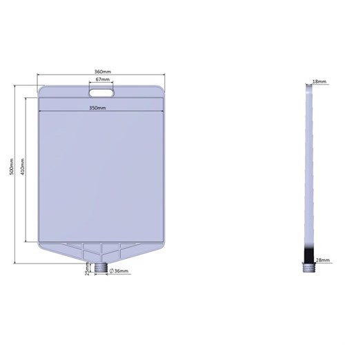 Dikdörtgen Boş Levha 35 x 41 cm