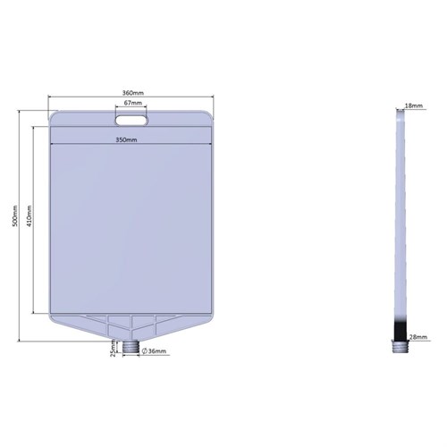 10 Adet Dikdörtgen Boş Levha 35 x 41 cm