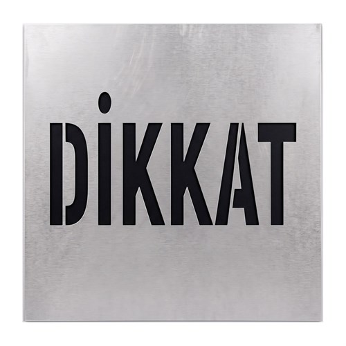 Dikkat Boyama Şablonu - Galvaniz Sac Levha 100x100cm