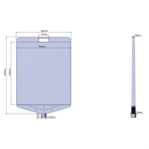 Dikkat Çalışma Var Dikdörtgen Levha Çift Taraf Baskı