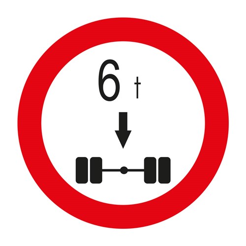 Dingil Başına ... Tondan Fazla Yük Düşen Taşıt Giremez Levhası TT-23