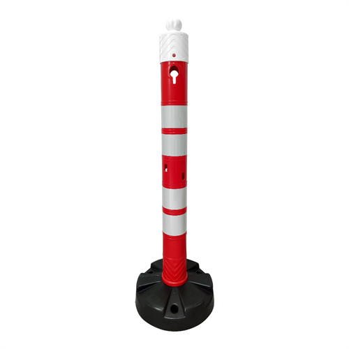 Dubalı Kırmızı Uyarı Dikmesi, 4 Reflektifli - 120 x 11 cm