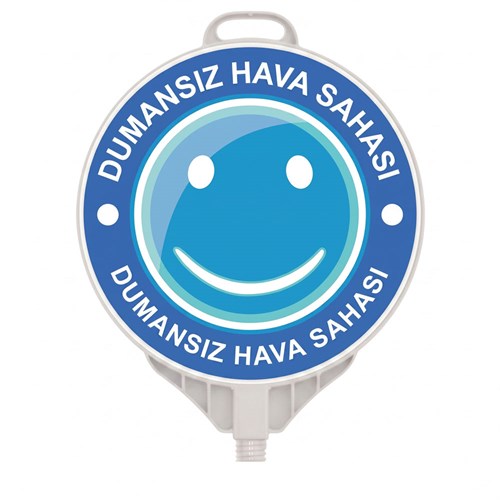 Dumansız Hava Sahası Yuvarlak Uyarı Levhası Çift Yönlü  Ø 38 cm