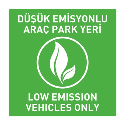 Düşük Emisyon Araç Park Yeri Levhası 