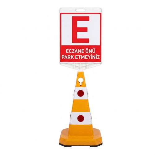 Eczane Önü Park Yapılmaz Konisi - Sarı Trafik Dubası - Çift Taraf Baskı