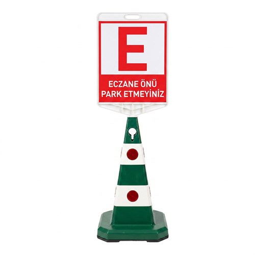 Eczane Önü Park Yapılmaz Konisi - Yeşil Trafik Dubası - Çift Taraf Baskı