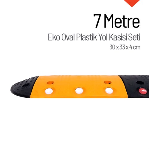 EKO Oval Hız Kesici, Plastik Yol Kasisi Set - 7 Metre