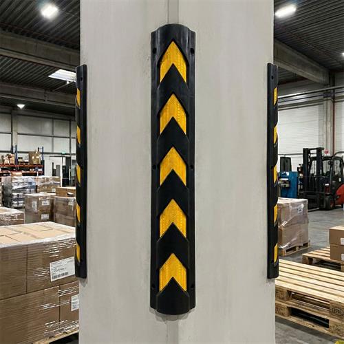 PPC Eco Column Guard with Reflective Stripes 140 x 900 mm (White Yellow)