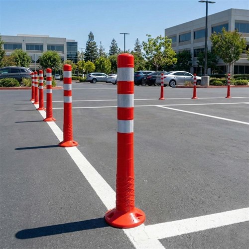 50 Adet Eko Trafik Delinatör 75 x 8 cm Esnek Duba