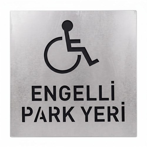 Engelli Park Yeri Boyama Şablonu - Galvaniz Sac Levha 100x100cm