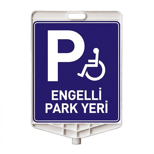 Engelli Park Yeri Dikdörtgen Levha Çift Taraf Baskı