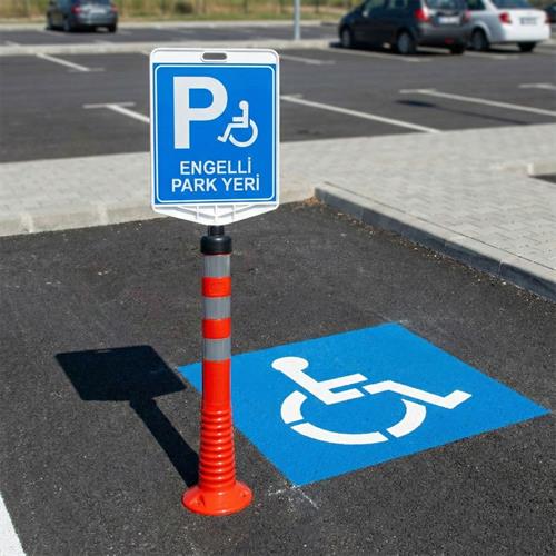Engelli Park Yeri Uyarı Levhalı Delinatör Seti