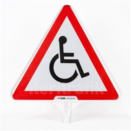 Engelli Park Yeri Üçgen Uyarı Levhalı Delinatör Seti