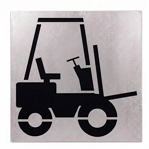 Forklift Boyama Şablonu - Galvaniz Sac Levha 100x100cm