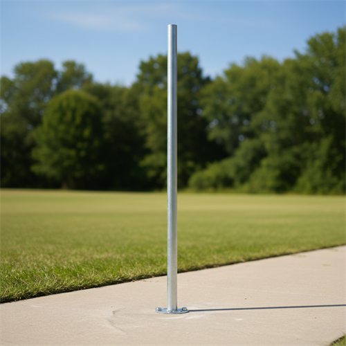 Galvanized Signboard Pole 2,5 m with Flange