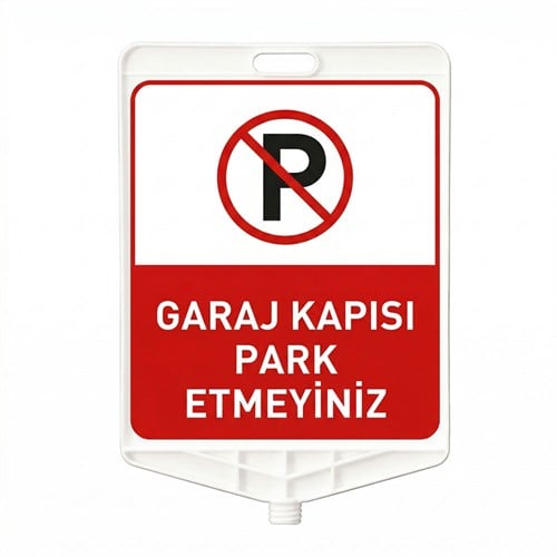 Garaj Kapısı Park Edilmez Dikdörtgen Levha Çift Taraf Baskı