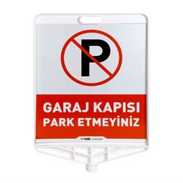 Garaj Kapısı Park Etmeyiniz Çift Taraf Baskı Sarı Delinatör Seti 