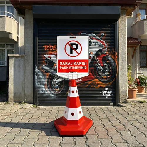 Garaj Kapısı Park Etmeyiniz Klasik Kedi Gözü Koni Seti Trafik Dubası