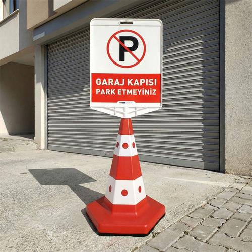 Garaj Kapısı Park Etmeyiniz Klasik Kedi Gözü Koni Seti Trafik Dubası