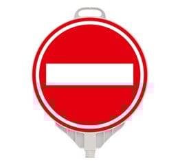 Girilmez Yuvarlak Ultra Levha Tek Taraf Baskı Ø 38 cm