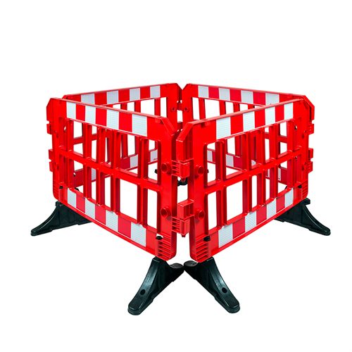 Kırmızı Güvenlik Bariyeri Ağır Tabanlı 150 x 100