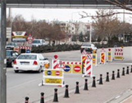 Katlanır Uyarı Levhalı Bariyer 100x91cm