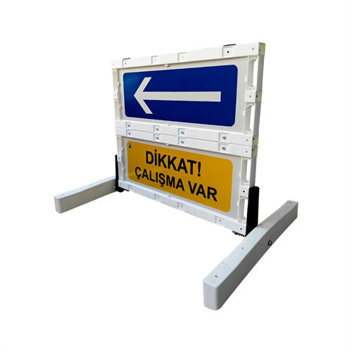 Katlanır Uyarı Levhalı Bariyer 100x91cm