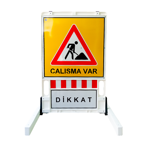 Katlanır Uyarı Levhalı Bariyer 150x90cm