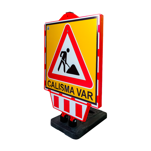 Katlanır Uyarı Levhalı Bariyer