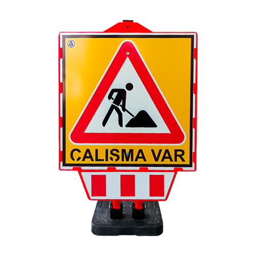 Katlanır Uyarı Levhalı Bariyer