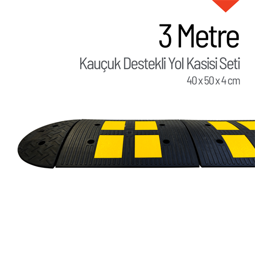 Kauçuk Destekli Hız Kesici - 3 Metre Set