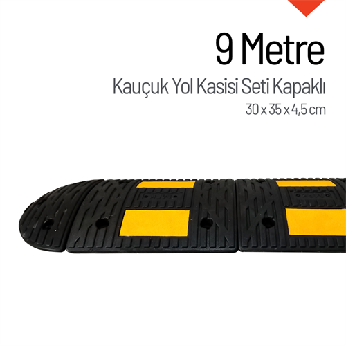 Kauçuk Hız Kesici Set Kapaklı, Yol Kasisi 9 metre - EKO