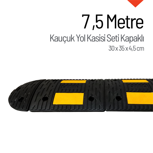 Kauçuk Hız Kesici Set Kapaklı, Yol Kasisi 7,5 metre - EKO