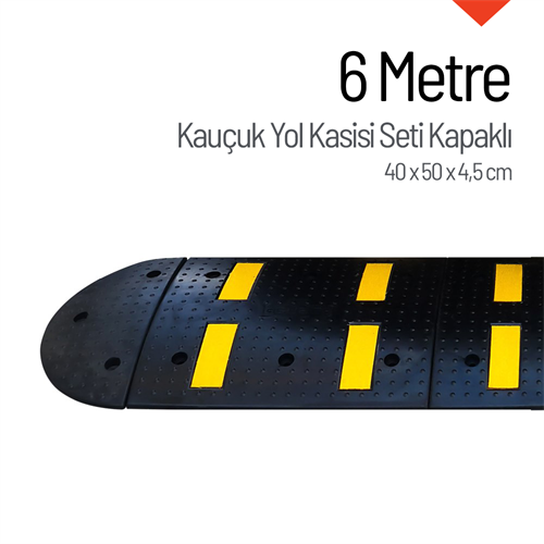 Kauçuk Hız Kesici Kapaklı Set, Yol Kasisi 6 Metre