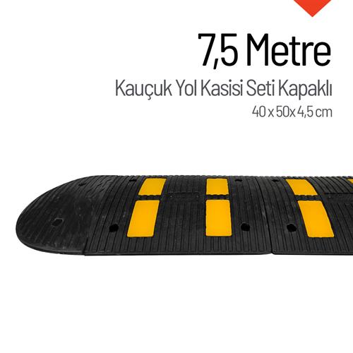 Kauçuk Hız Kesici, Yol Kasisi EKO 4 Bantlı - 7,5 Metre Set
