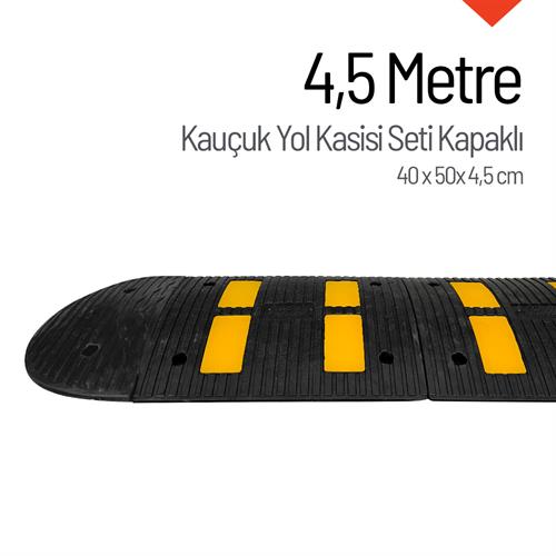 Kauçuk Hız Kesici, Yol Kasisi EKO 4 Bantlı - 4,5 Metre Set