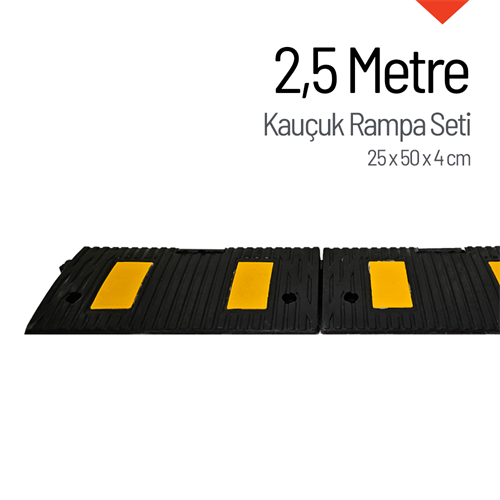 Kauçuk Rampa, Otopark Rampası, Kaldırım Rampası 25 x 50 x 4 cm 2,5 Metre