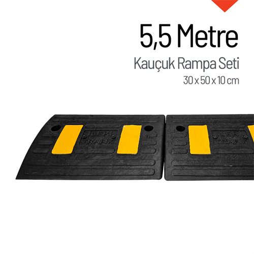 Kauçuk Rampa, Otopark Rampası, Kaldırım Rampası 30 x 50 x 10 cm 5,5 Metre